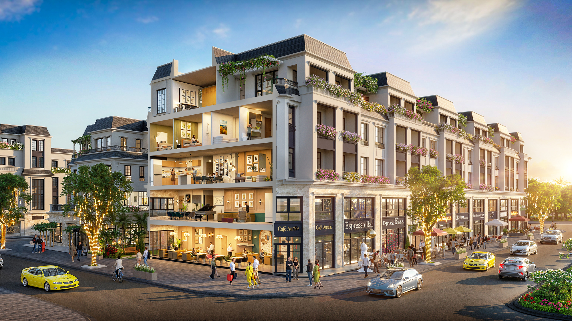 6. Ảnh mặt cắt Shophouse